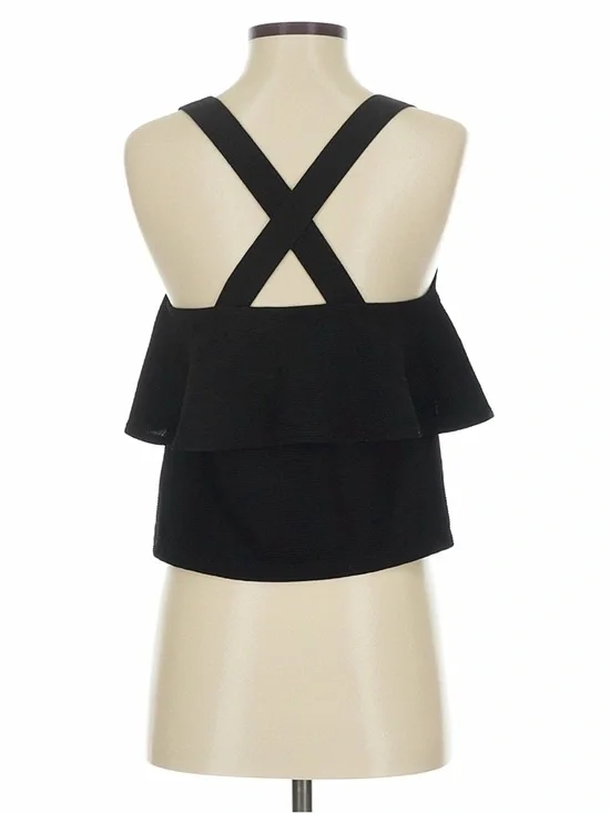 Madewell Texture & Thread Black Tiered Layered Tank Top - Picture 7 of 7